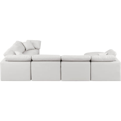 Indulge Cream Vegan Leather Modular Sectional