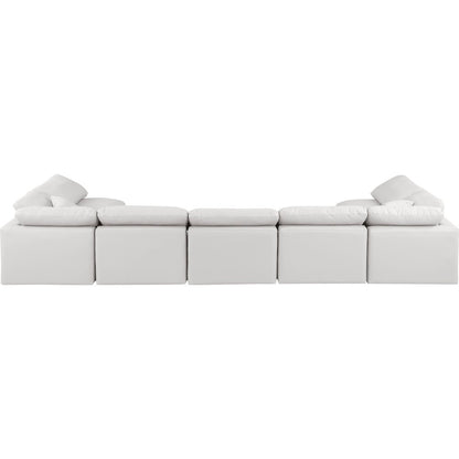Indulge Cream Vegan Leather Modular Sectional
