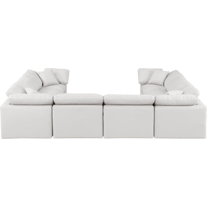 Indulge Cream Vegan Leather Modular Sectional
