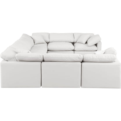 Indulge Cream Vegan Leather Modular Sectional