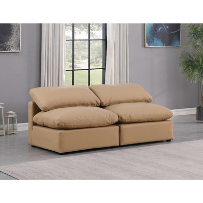 Indulge Tan Vegan Leather Modular Sofa
