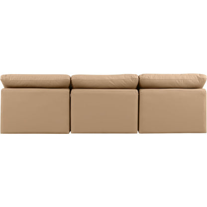 Indulge Tan Vegan Leather Modular Sofa