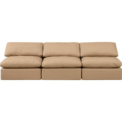 Indulge Tan Vegan Leather Modular Sofa