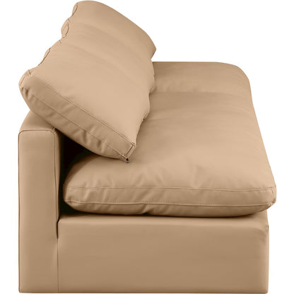 Indulge Tan Vegan Leather Modular Sofa