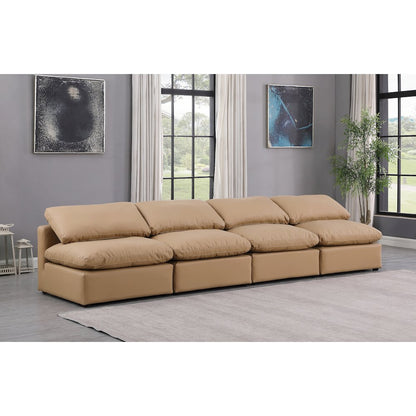 Indulge Tan Vegan Leather Modular Sofa