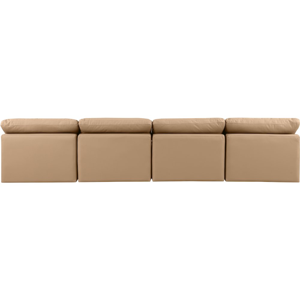 Indulge Tan Vegan Leather Modular Sofa
