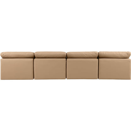 Indulge Tan Vegan Leather Modular Sofa