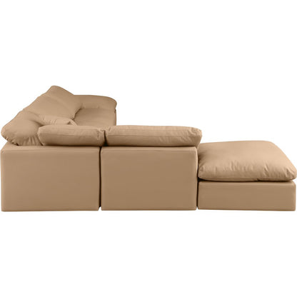 Indulge Tan Vegan Leather Modular Sectional
