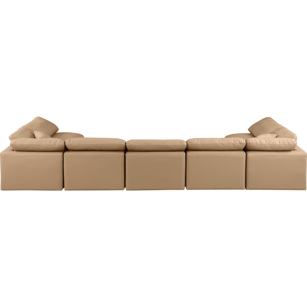Indulge Tan Vegan Leather Modular Sectional