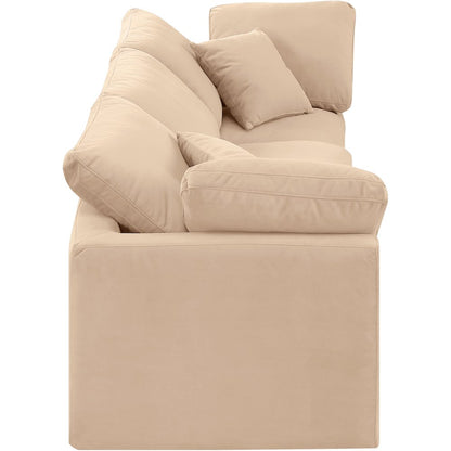 Indulge Beige Velvet Modular Sofa