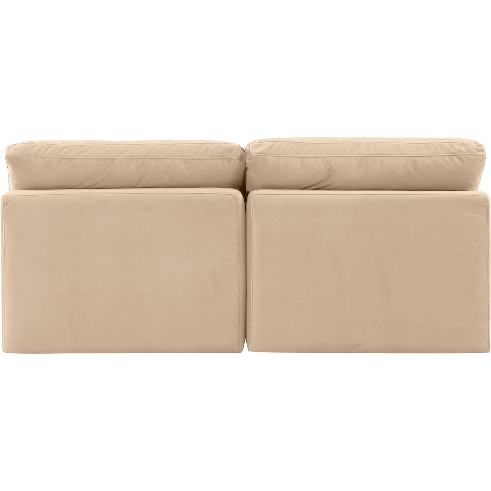 Indulge Beige Velvet Modular Sofa