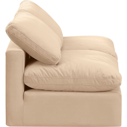 Indulge Beige Velvet Modular Sofa
