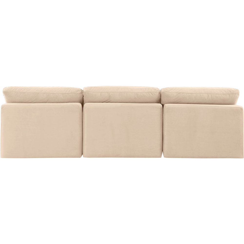 Indulge Beige Velvet Modular Sofa