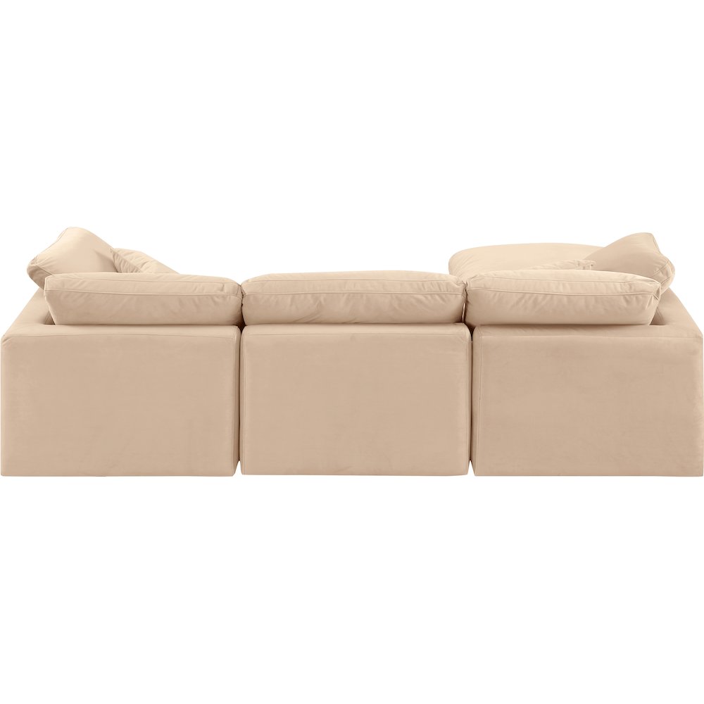 Indulge Beige Velvet Modular Sectional