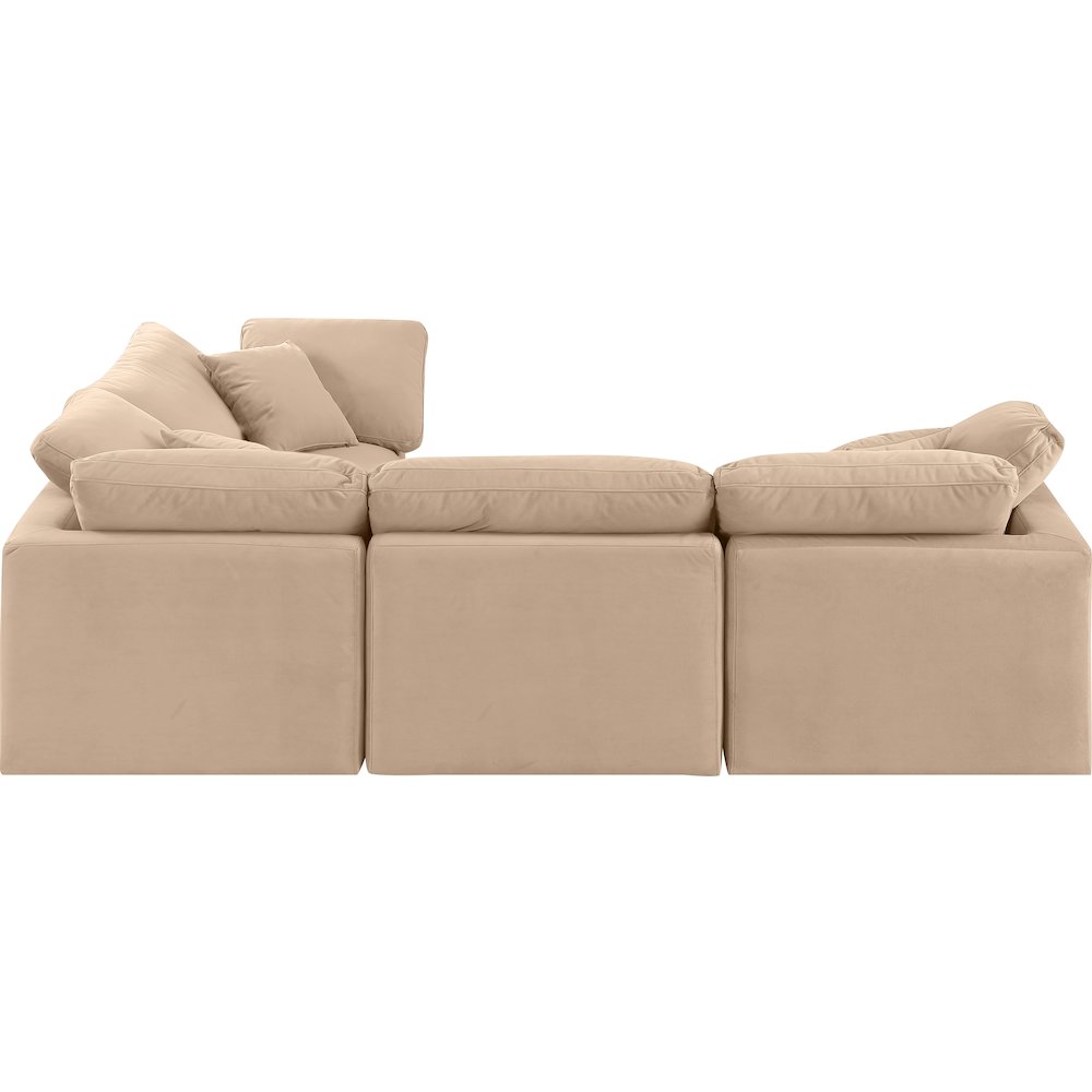 Indulge Beige Velvet Modular Sectional
