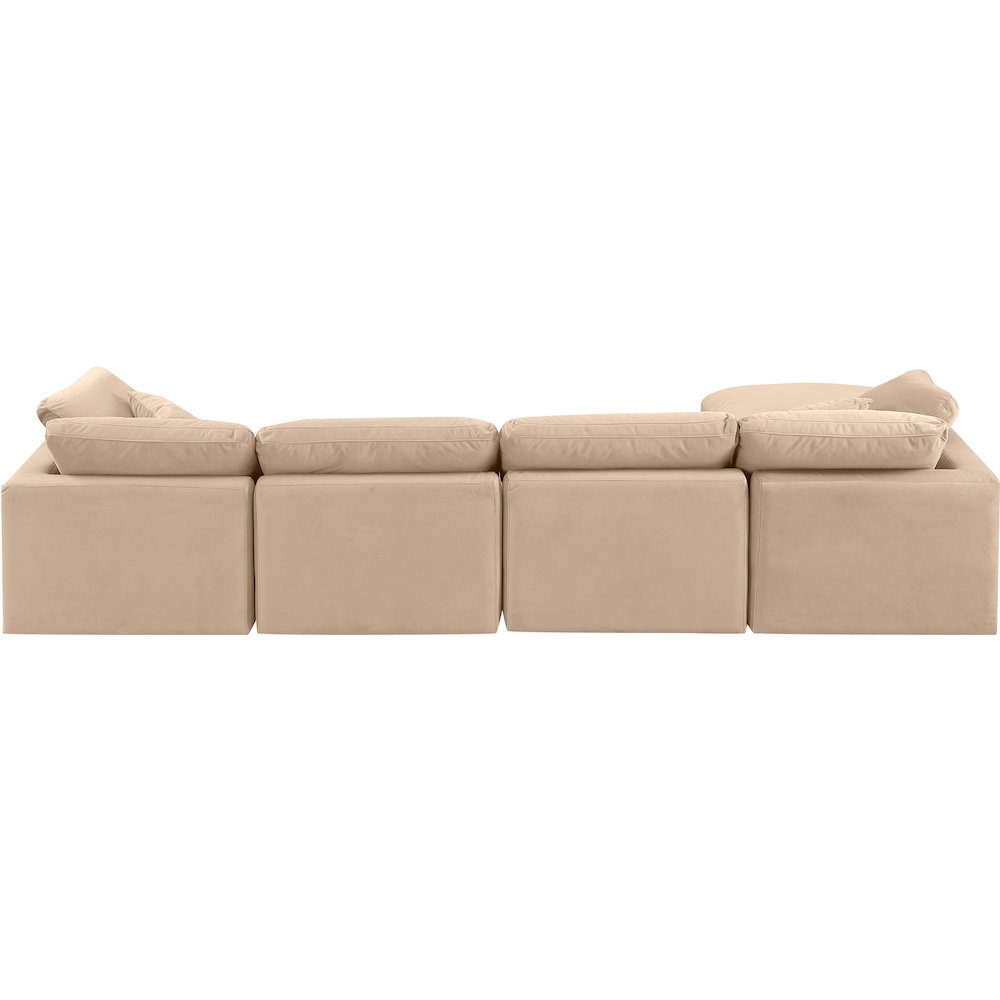 Indulge Beige Velvet Modular Sectional