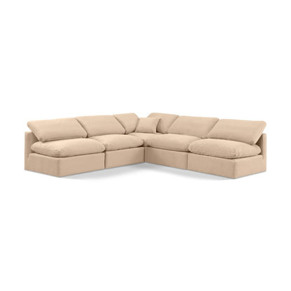 Indulge Beige Velvet Modular Sectional