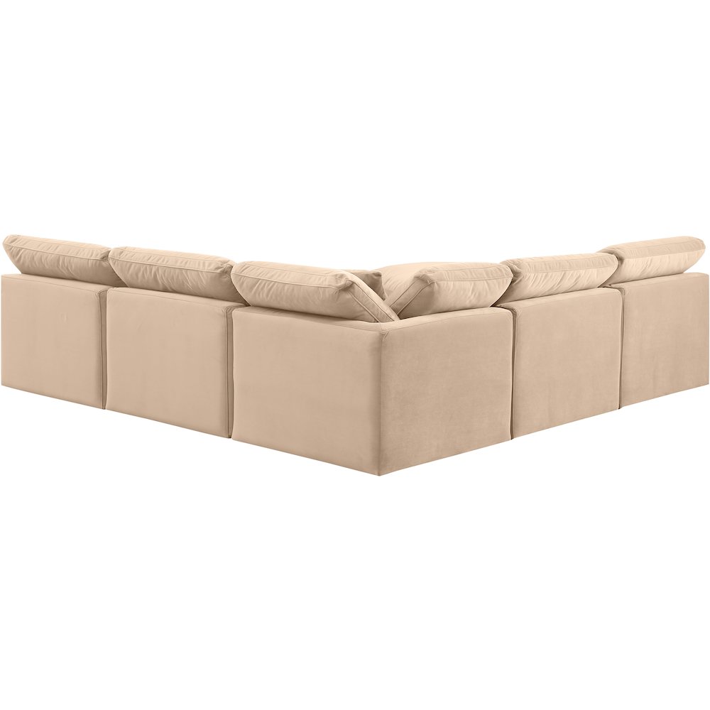 Indulge Beige Velvet Modular Sectional