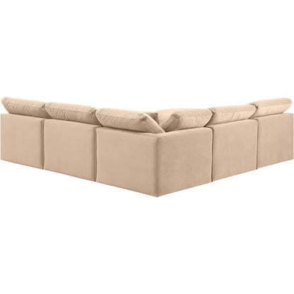 Indulge Beige Velvet Modular Sectional
