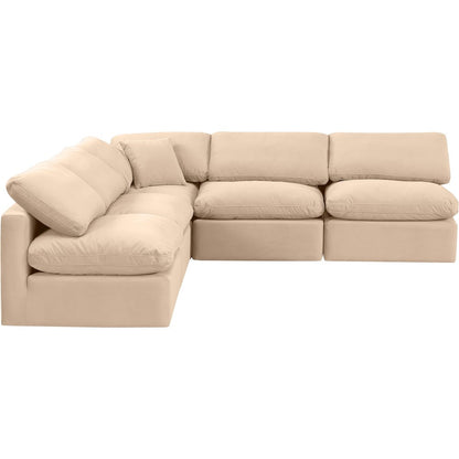 Indulge Beige Velvet Modular Sectional