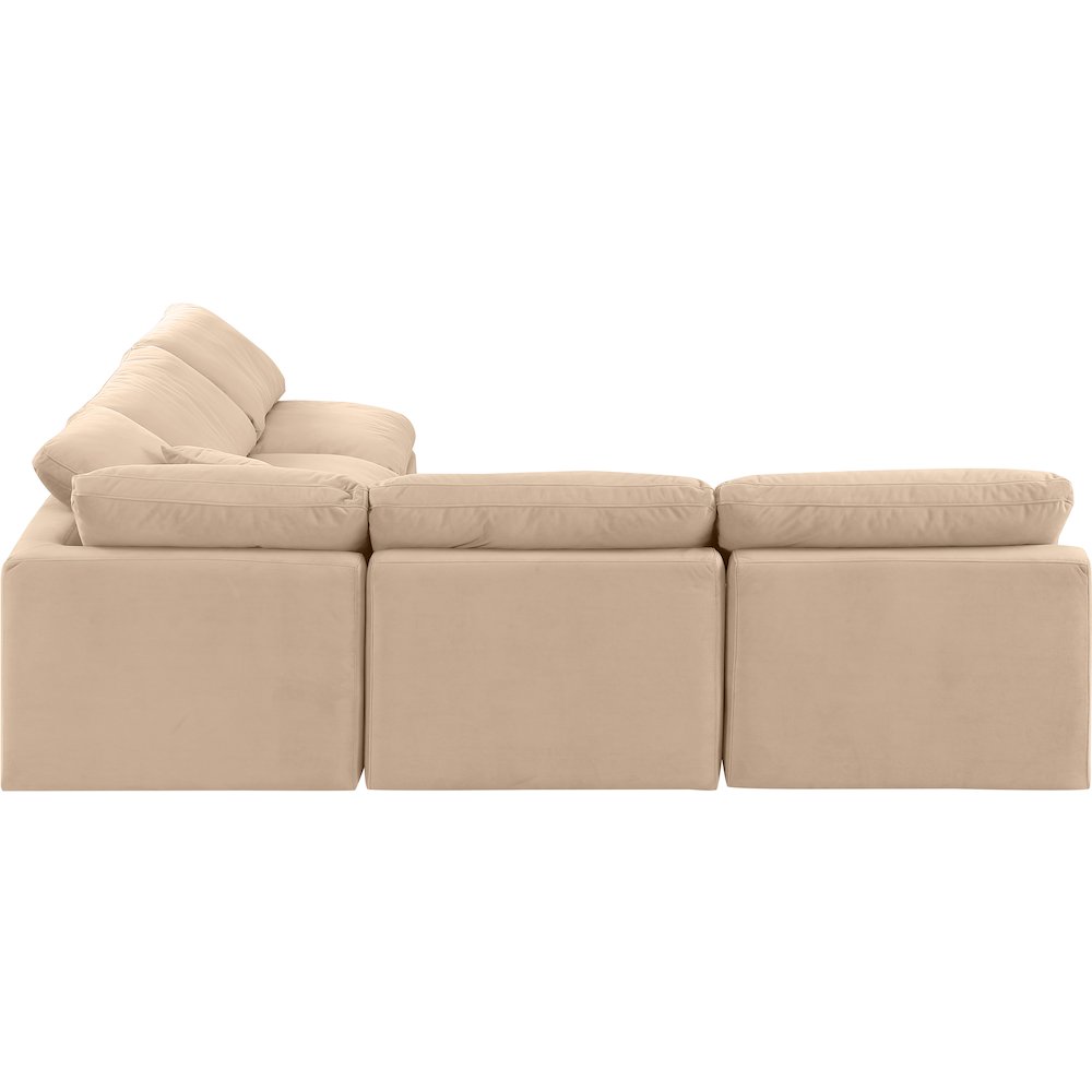 Indulge Beige Velvet Modular Sectional