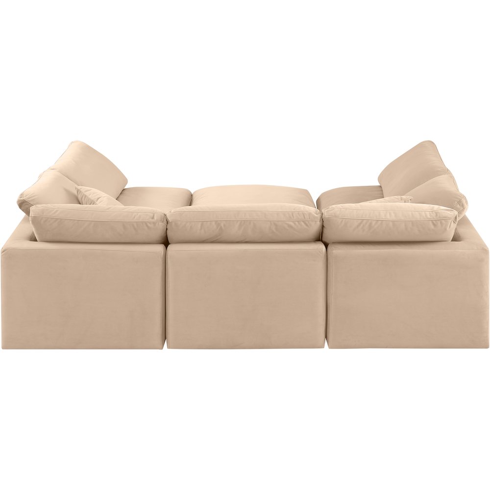 Indulge Beige Velvet Modular Sectional