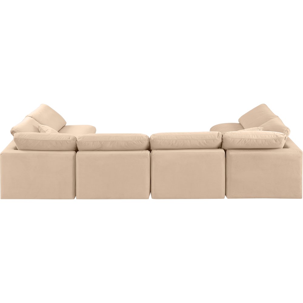 Indulge Beige Velvet Modular Sectional