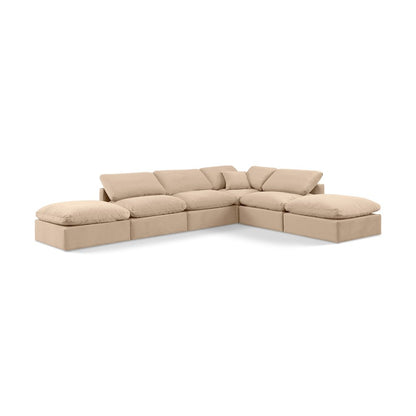Indulge Beige Velvet Modular Sectional