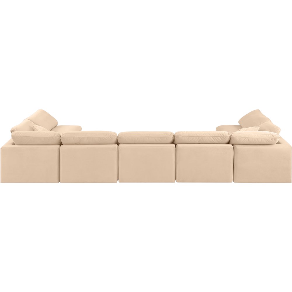 Indulge Beige Velvet Modular Sectional