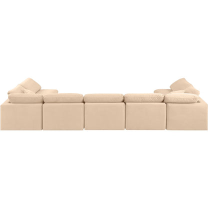 Indulge Beige Velvet Modular Sectional