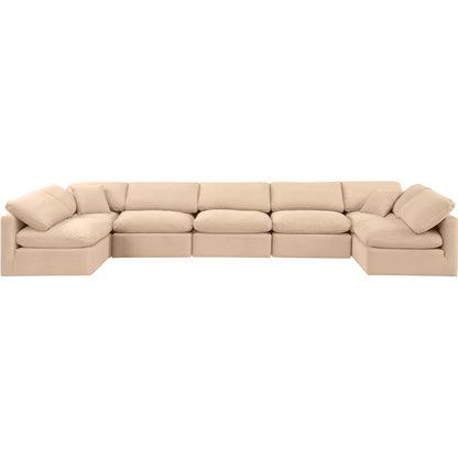 Indulge Beige Velvet Modular Sectional