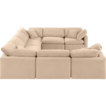 Indulge Beige Velvet Modular Sectional