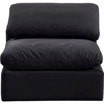 Indulge Black Velvet Armless Chair