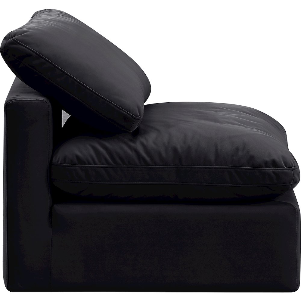Indulge Black Velvet Armless Chair