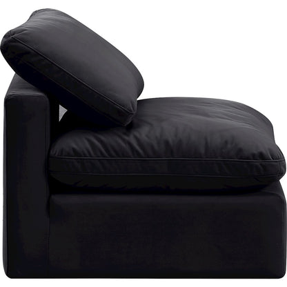 Indulge Black Velvet Armless Chair