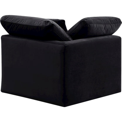 Indulge Black Velvet Corner Chair