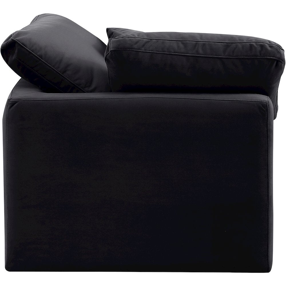 Indulge Black Velvet Corner Chair