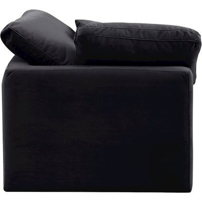 Indulge Black Velvet Corner Chair
