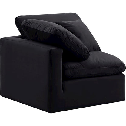 Indulge Black Velvet Corner Chair
