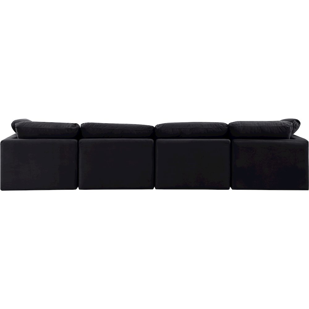 Indulge Black Velvet Modular Sofa