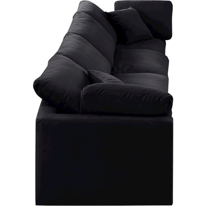 Indulge Black Velvet Modular Sofa