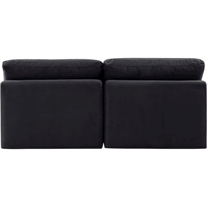 Indulge Black Velvet Modular Sofa