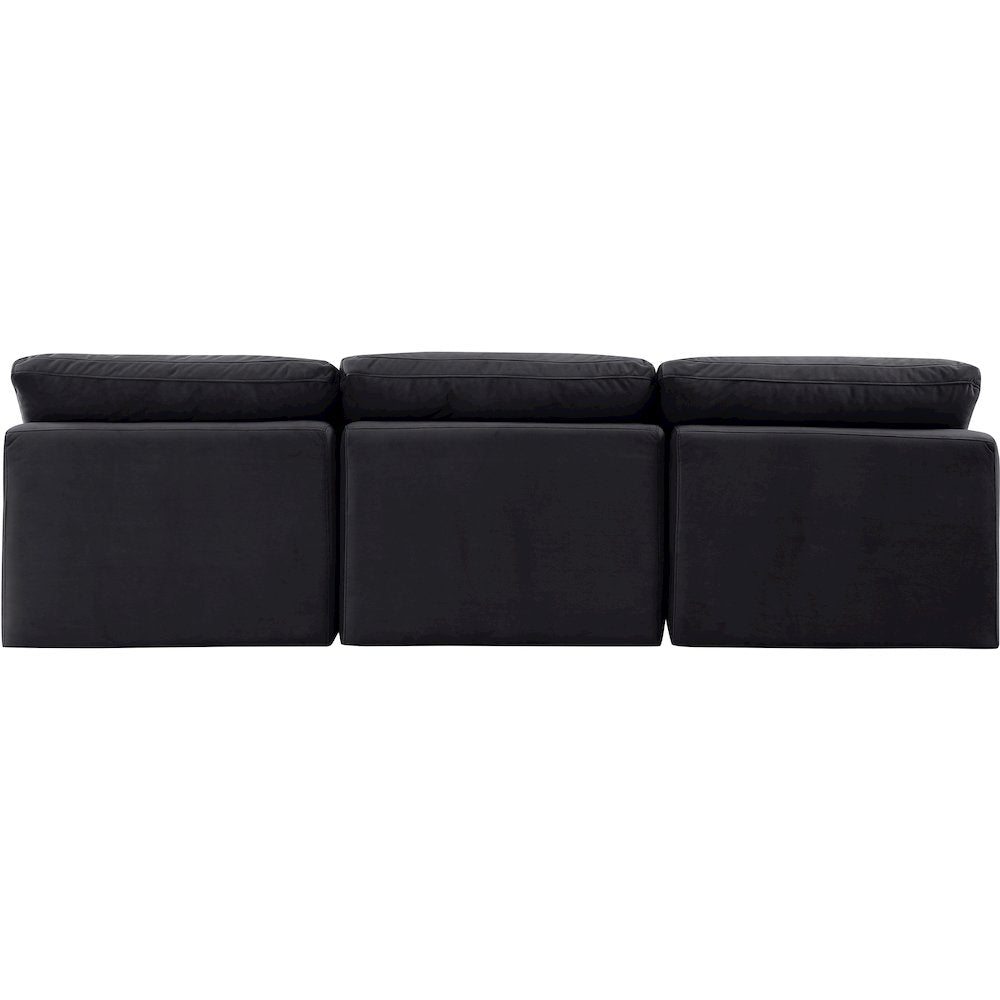Indulge Black Velvet Modular Sofa
