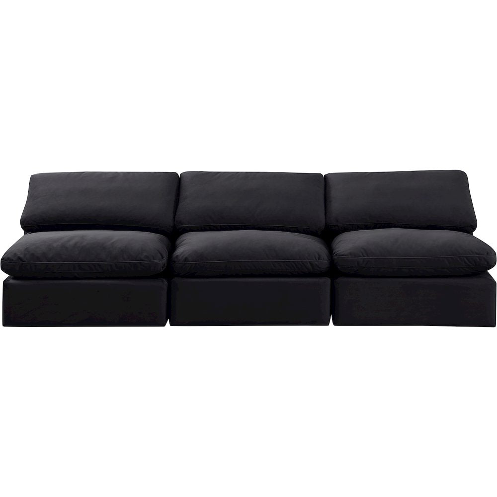 Indulge Black Velvet Modular Sofa