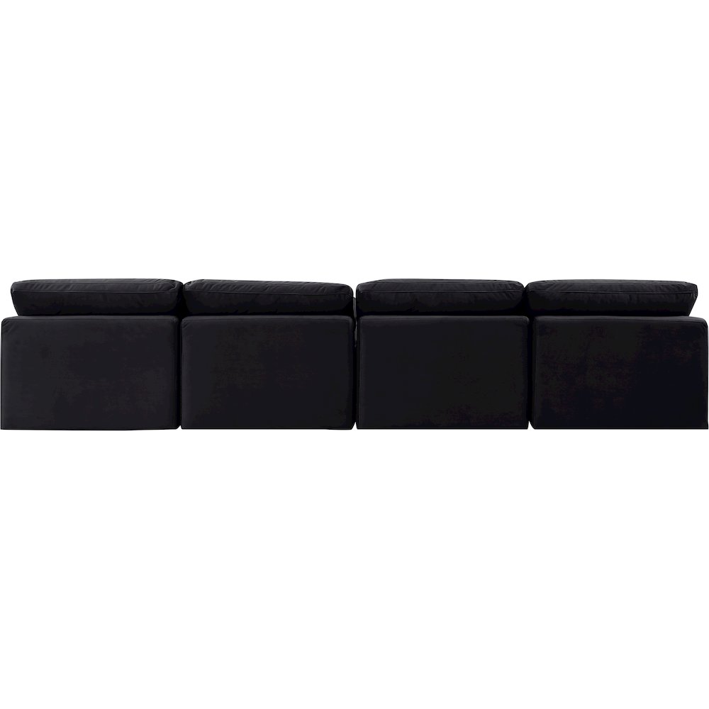 Indulge Black Velvet Modular Sofa