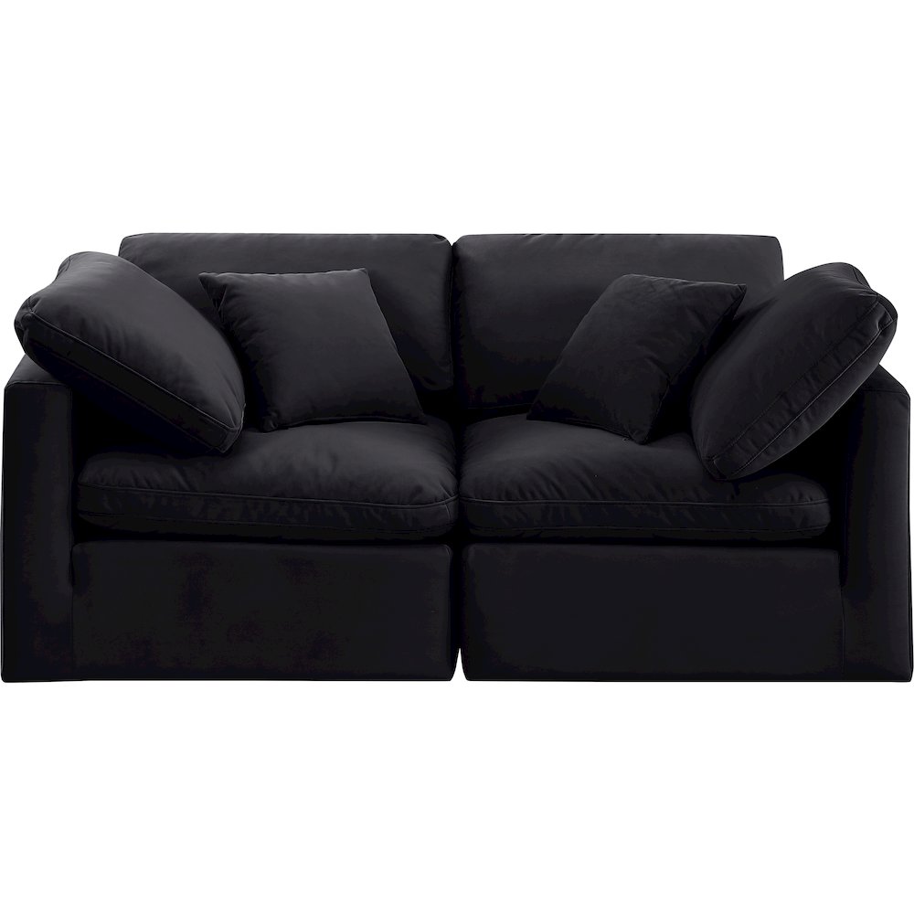 Indulge Black Velvet Modular Sofa
