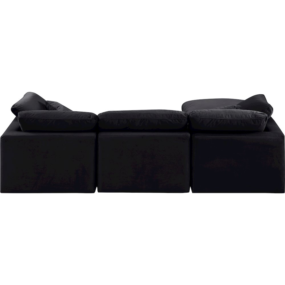 Indulge Black Velvet Modular Sectional