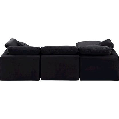 Indulge Black Velvet Modular Sectional