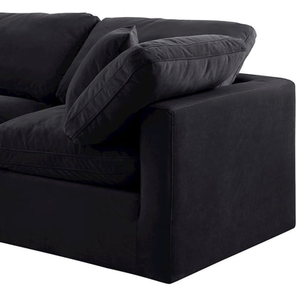 Indulge Black Velvet Modular Sectional