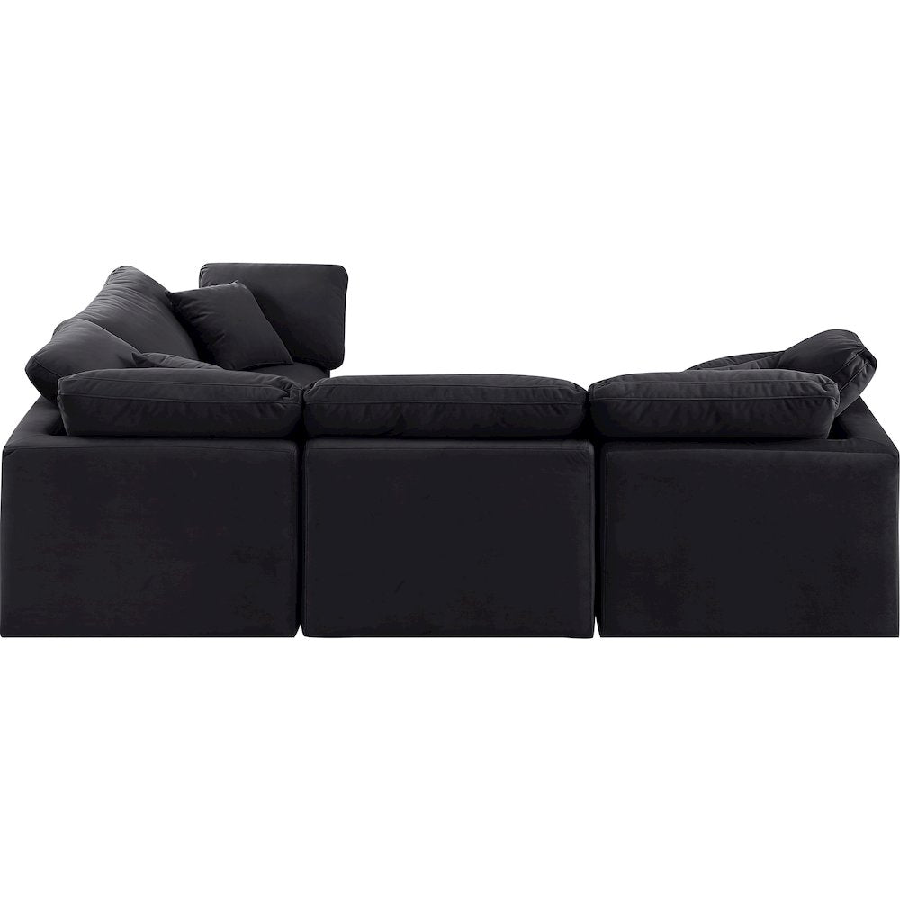 Indulge Black Velvet Modular Sectional